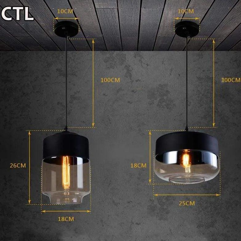 Minimalistyczna nowoczesna szklana lampa wisząca do jadalni | boxzora