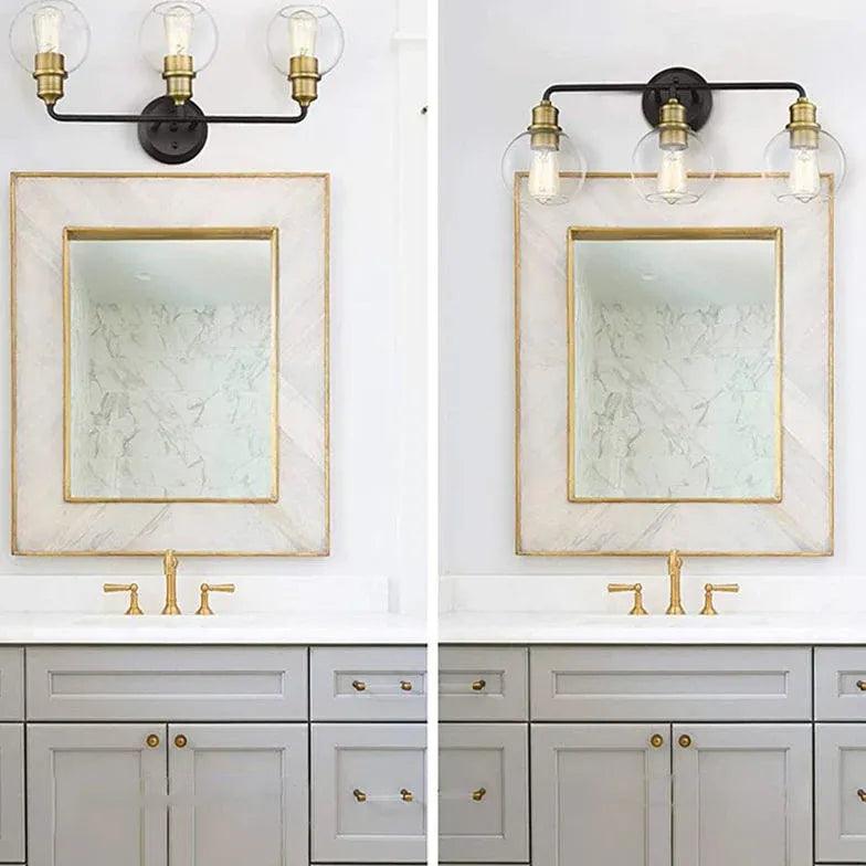 Apliques de pared modernos, redondos, con espejo y vidrio antiguo, para baño | boxzora