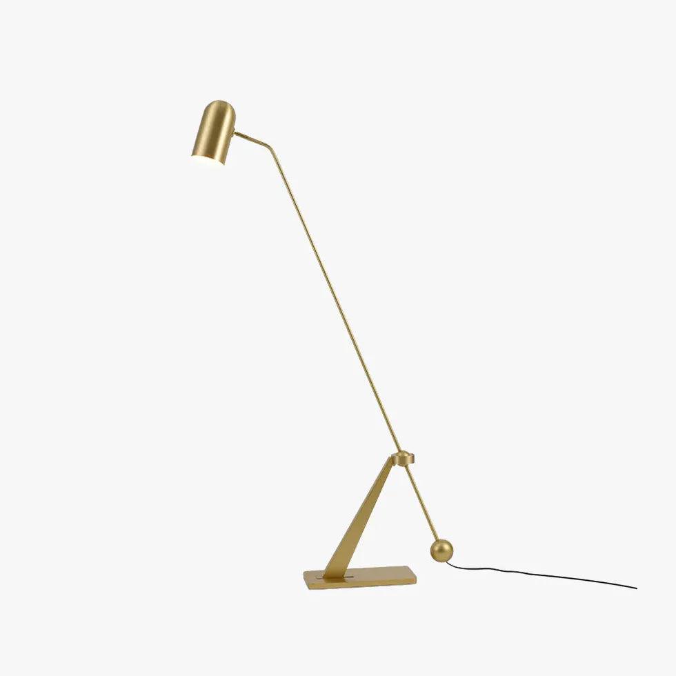 Minimalistische dimmbare goldene Metall-Stehlampe fürs Wohnzimmer | boxzora