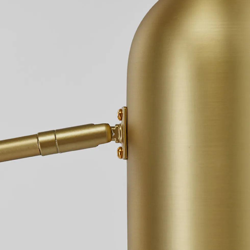 Minimalistische dimmbare goldene Metall-Stehlampe fürs Wohnzimmer | boxzora