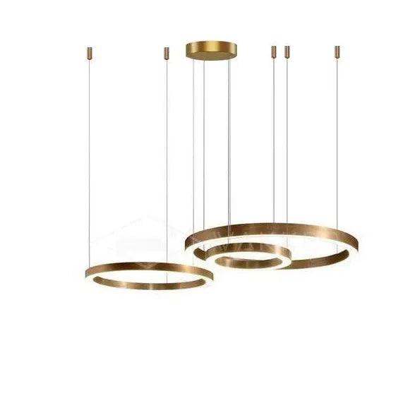 Modern Pendant Light with Gold Stainless Steel Round LED | boxzora