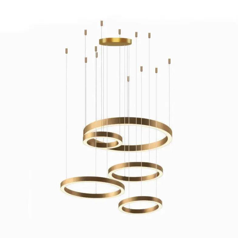 Modern Pendant Light with Gold Stainless Steel Round LED | boxzora