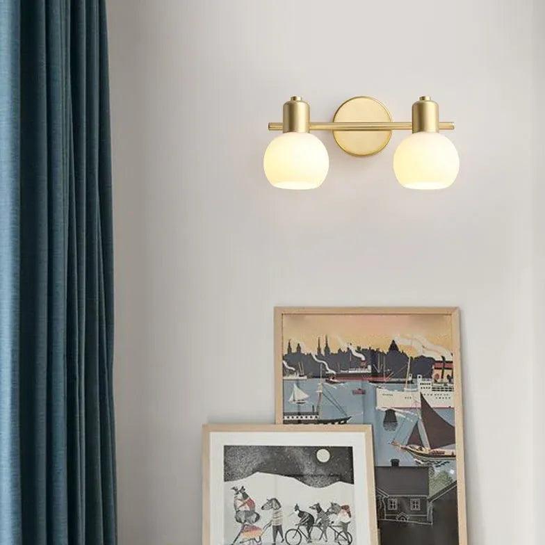 Nordisk vegglampe i kobber og glass | boxzora
