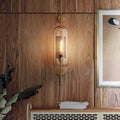 Minimalistyczna złota szklana lampa ścienna przy łóżku do sypialni | boxzora