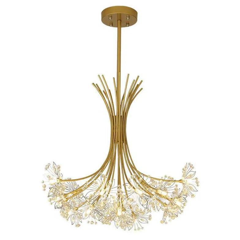 Candelabru luxos din sticlă, cu design de păpădie și cristale, pentru sufragerie | boxzora