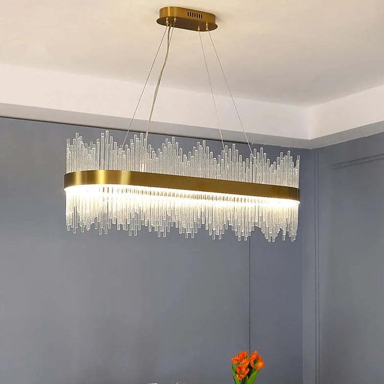 Luxuriöse runde LED-Glas-Ringpendelleuchte | boxzora