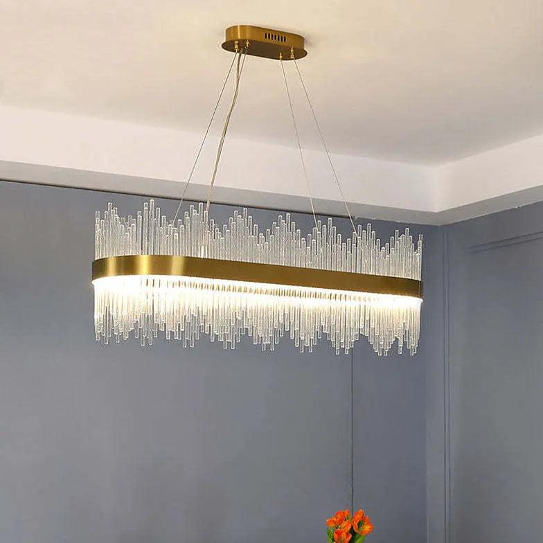 Luxuriöse runde LED-Glas-Ringpendelleuchte | boxzora