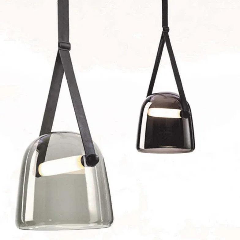 Minimalistische glazen ledhanglamp | boxzora