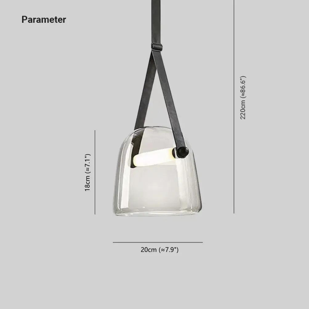 Minimalistyczna szklana lampa wisząca LED | boxzora
