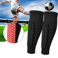 EliteGuard Pro strapazierfähige Kompressionsstulpen — Wadenbeinschützer mit Wabenstruktur für Fußball