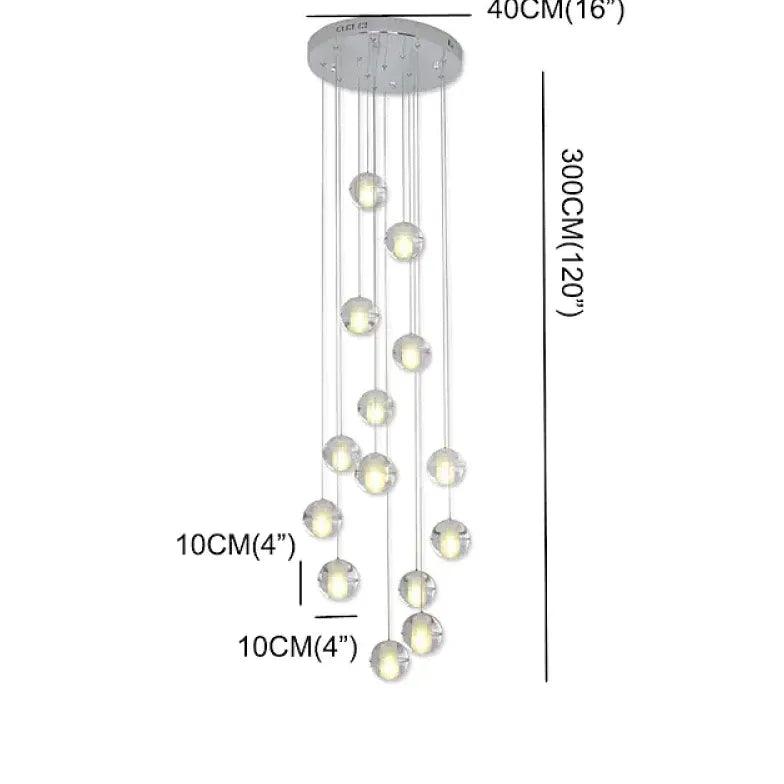 Suspension moderne minimaliste en verre cristal | boxzora