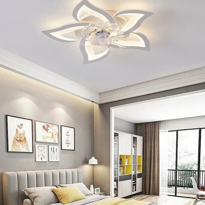 Minimalist Petal Design Invisible Ceiling Fan with Light | boxzora