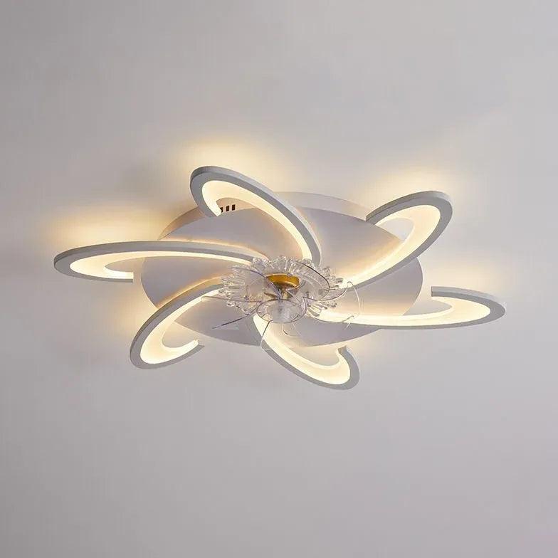 Minimalist Petal Design Invisible Ceiling Fan with Light | boxzora