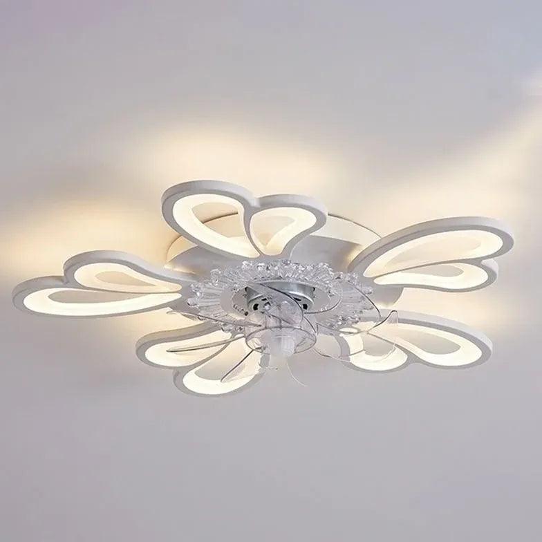Minimalist Petal Design Invisible Ceiling Fan with Light | boxzora