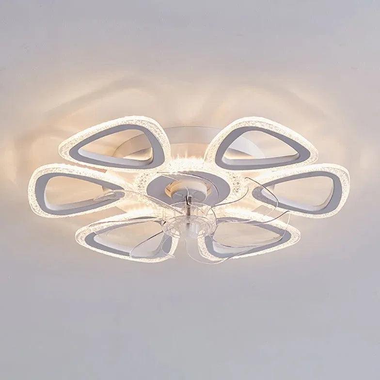 Minimalist Petal Design Invisible Ceiling Fan with Light | boxzora