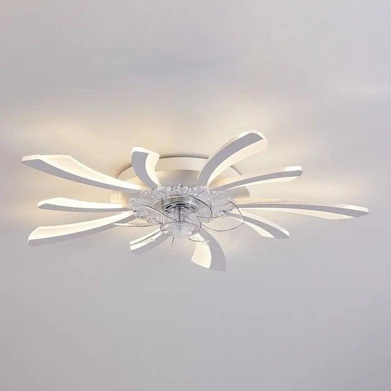 Minimalist Petal Design Invisible Ceiling Fan with Light | boxzora