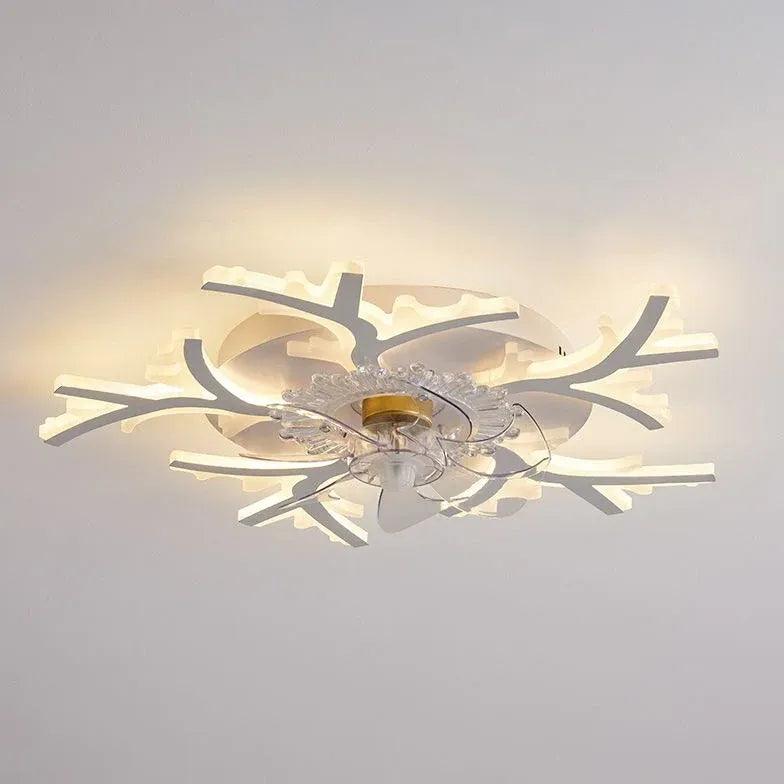 Minimalist Petal Design Invisible Ceiling Fan with Light | boxzora