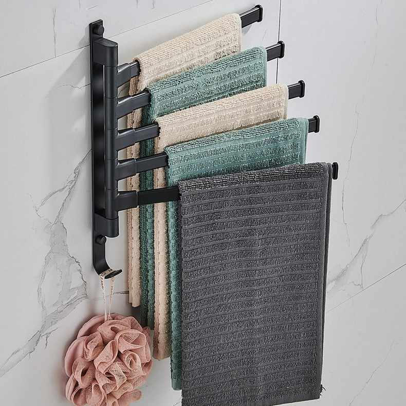 Portasciugamani salvaspazio – 5 bracci rotanti, design elegante