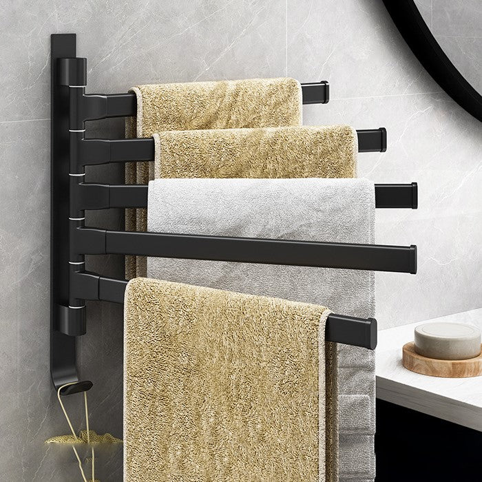 Portasciugamani salvaspazio – 5 bracci rotanti, design elegante