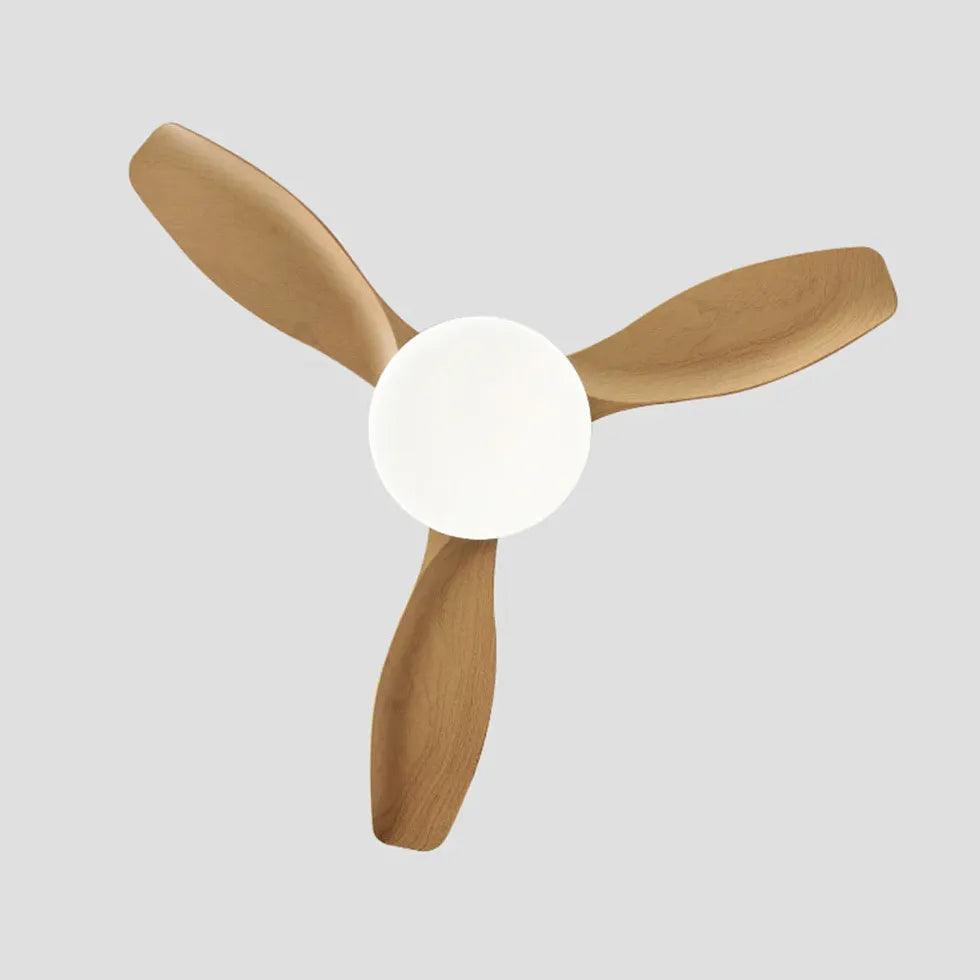 Ventilador de techo inteligente nórdico de madera con luz | boxzora