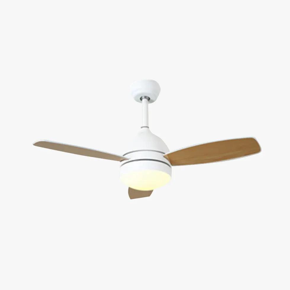 Luz de techo con ventilador de comedor de madera nórdica | boxzora