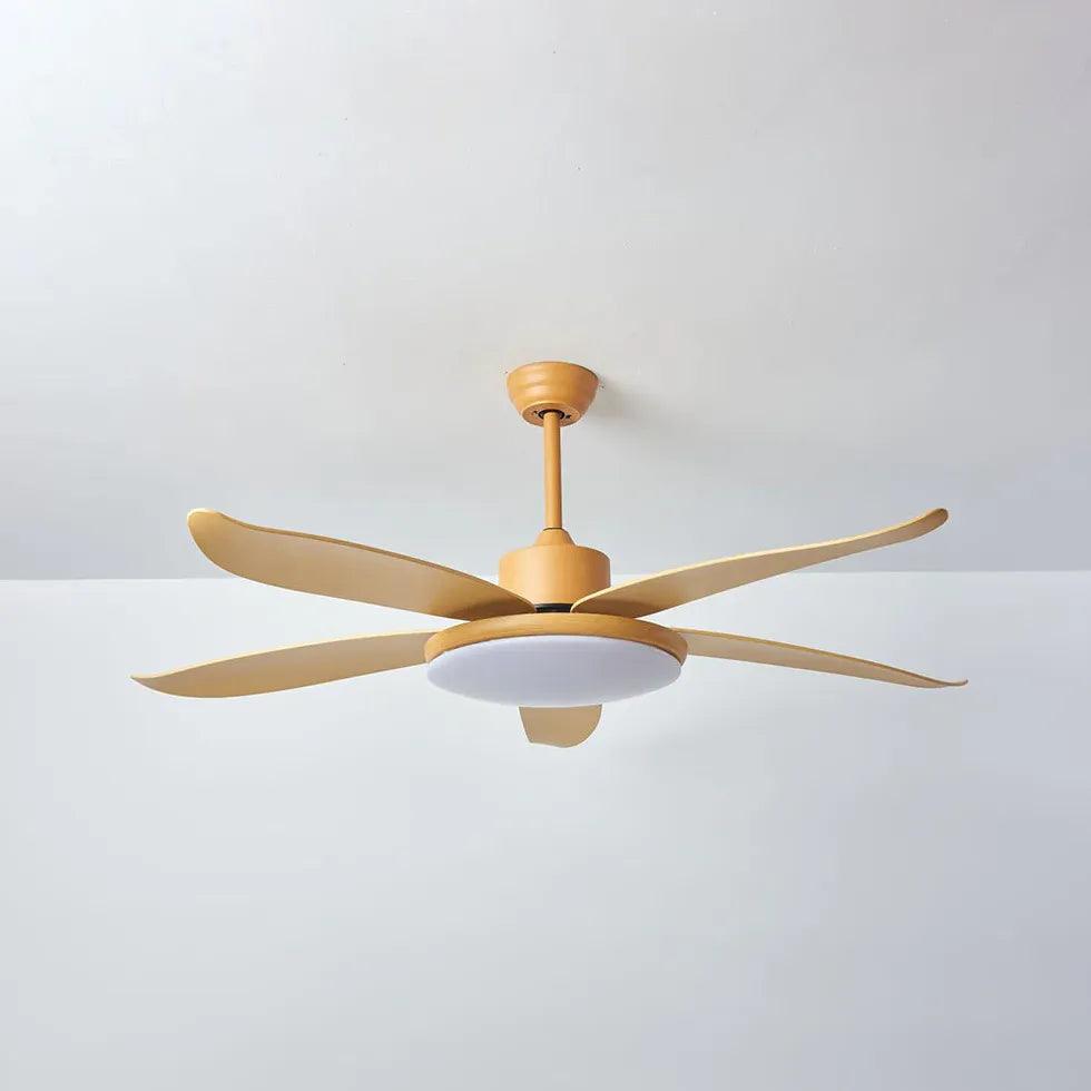 Luz de ventilador de techo silencioso con acabado de madera nórdica | boxzora