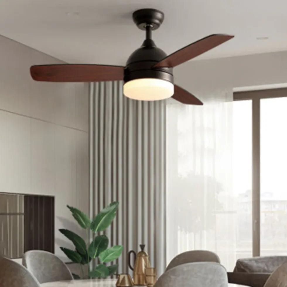Ventilador de techo con luz LED de madera maciza nórdica | boxzora