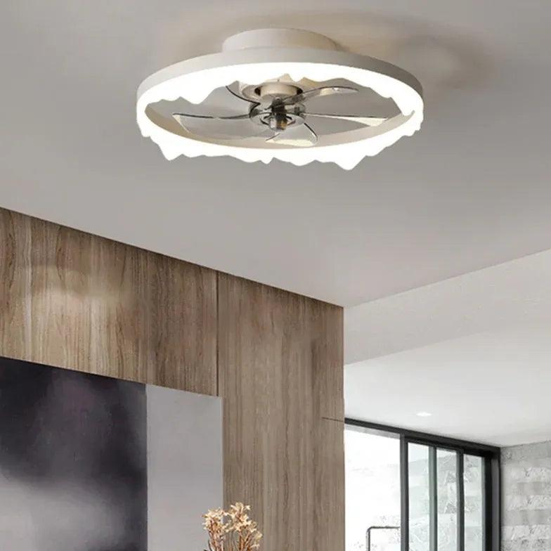 Sort-hvid LED-loftventilatorlampe til spisestuen | boxzora