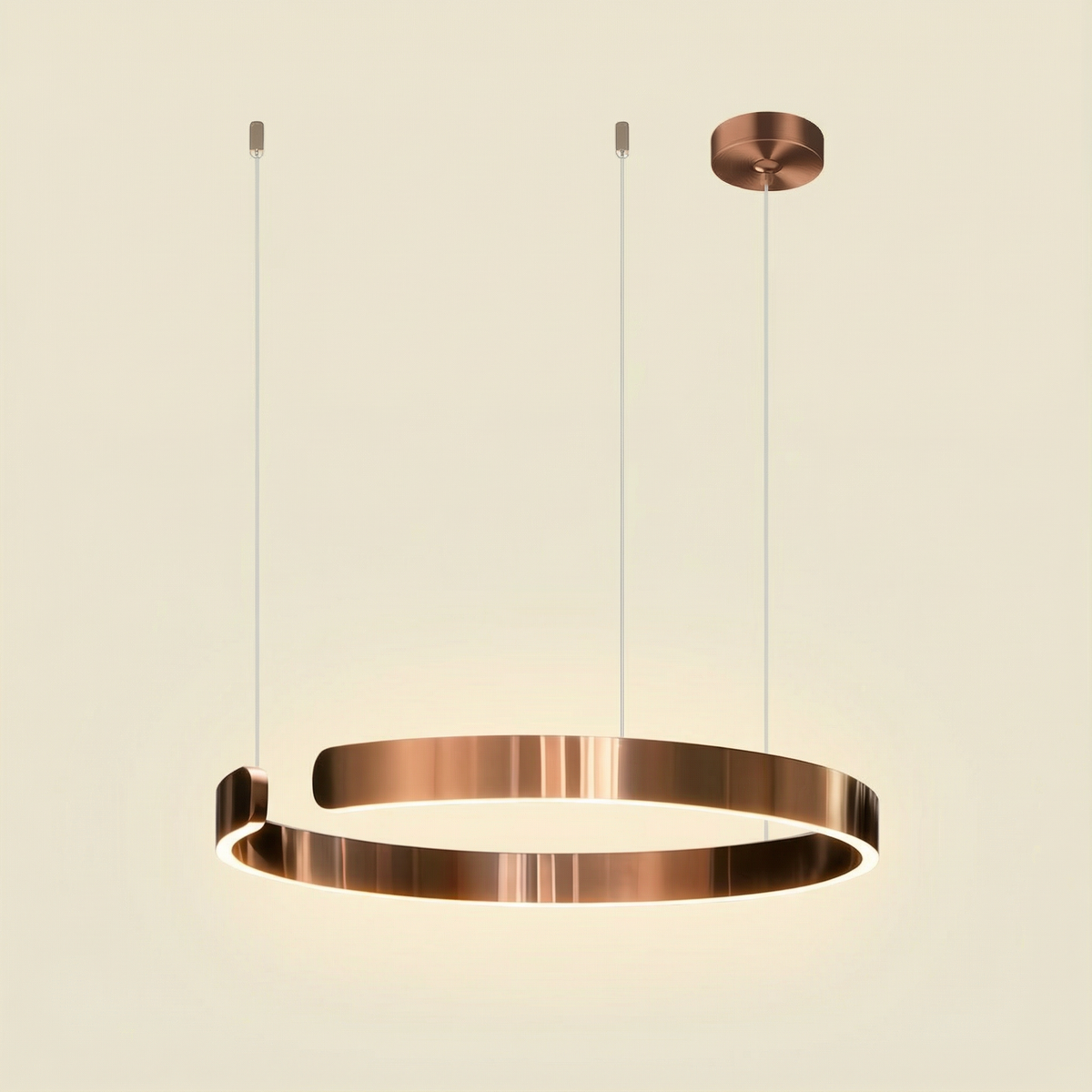 מנורת תלייה עגולה Luma Circle — עיצוב LED מעגלי ומינימליסטי