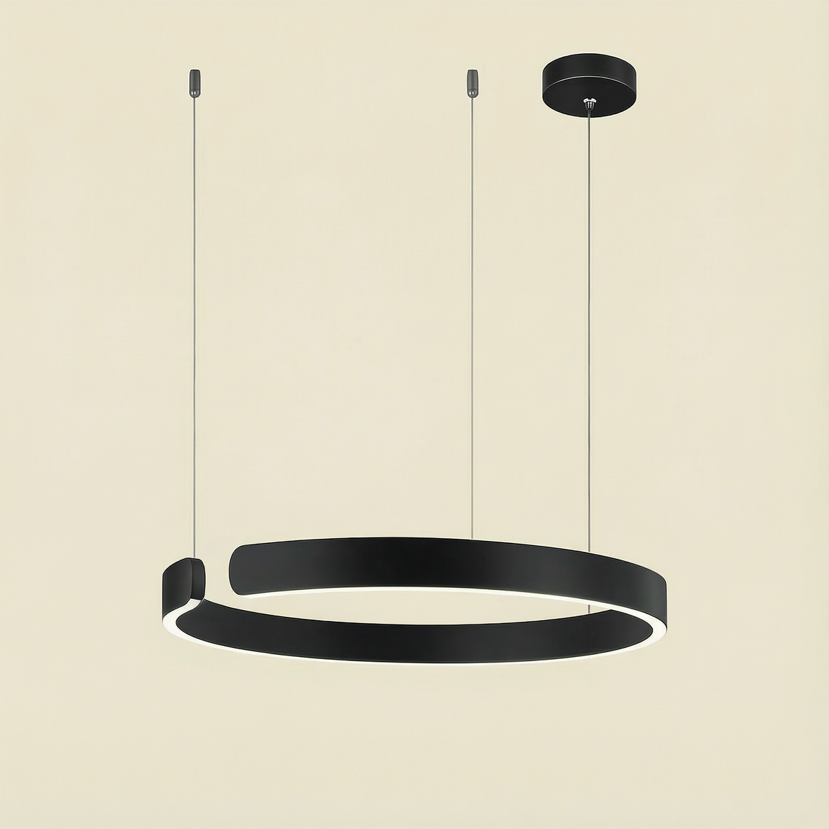 מנורת תלייה עגולה Luma Circle — עיצוב LED מעגלי ומינימליסטי
