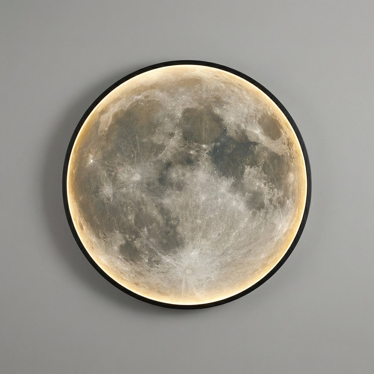 CelestiaGlow Outdoor Wall Lights — Realistic Moon Surface Texture, Soft LED Glow