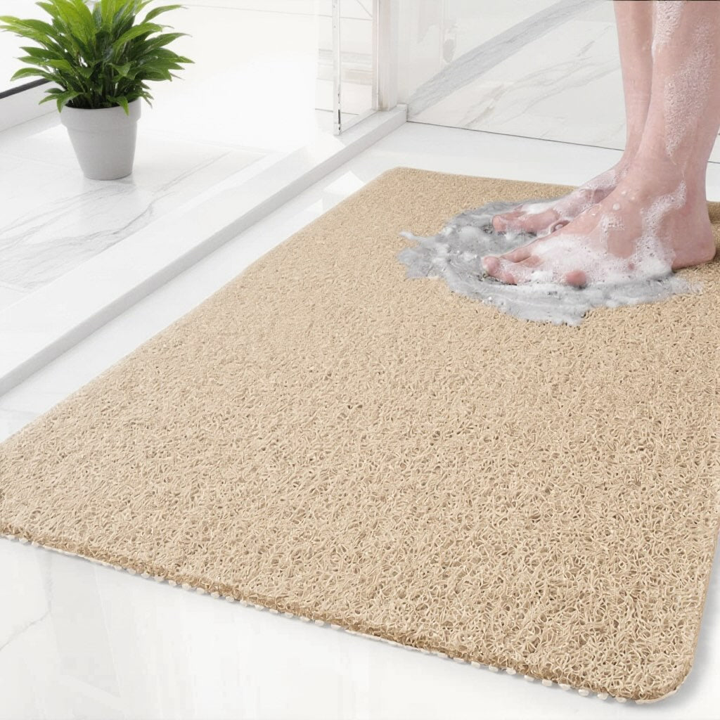Non Slip Shower Mat — Soft Texture Surface, Efficient Water Drainage, Anti-Skid Backing