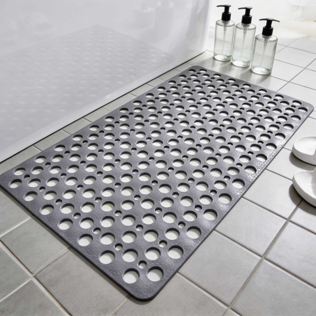 Antibakterielle PVC-Duschmatte — rutschfeste Saugnäpfe, effiziente Drainage