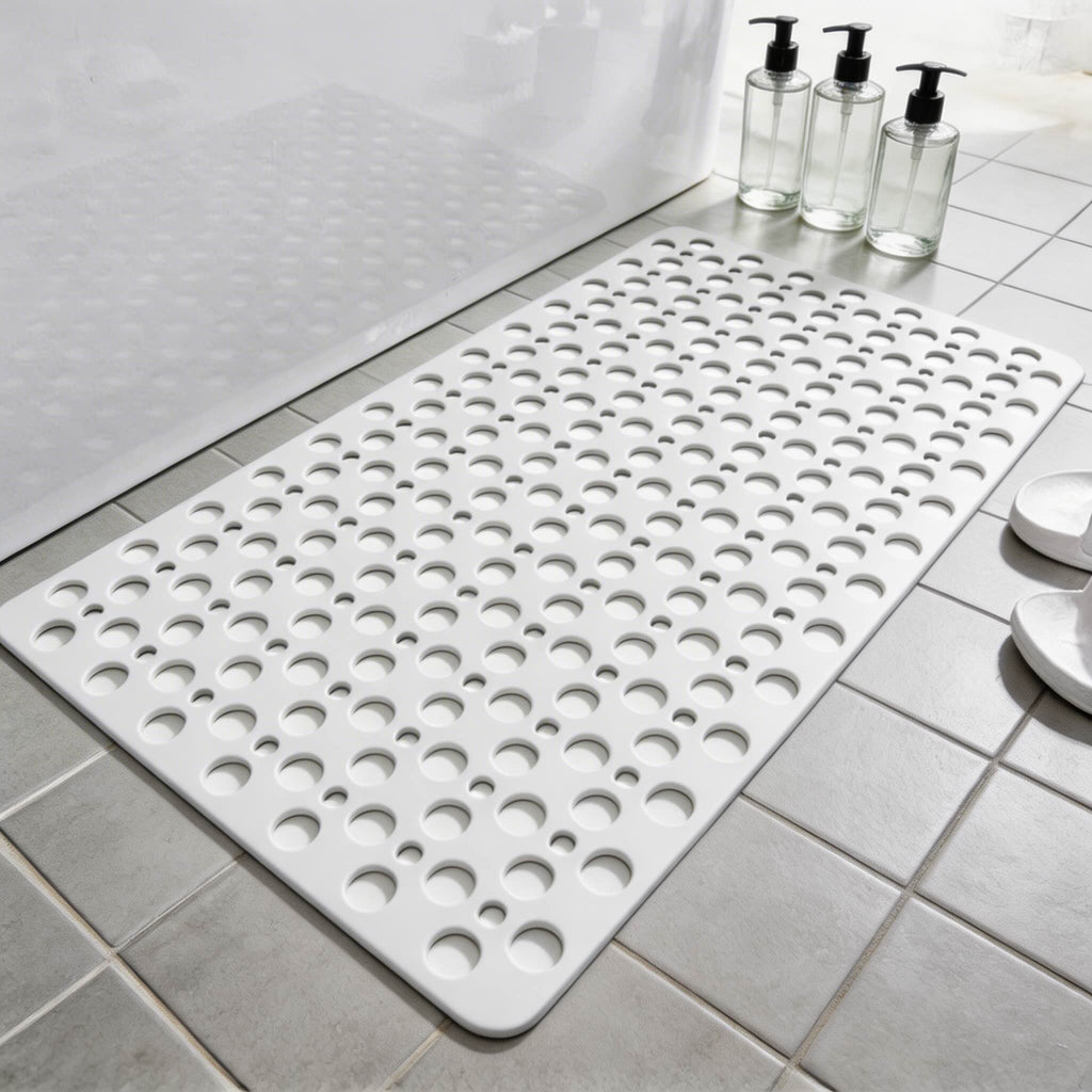 Antibakterielle PVC-Duschmatte — rutschfeste Saugnäpfe, effiziente Drainage