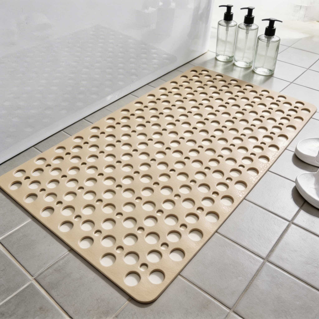 Antibakterielle PVC-Duschmatte — rutschfeste Saugnäpfe, effiziente Drainage