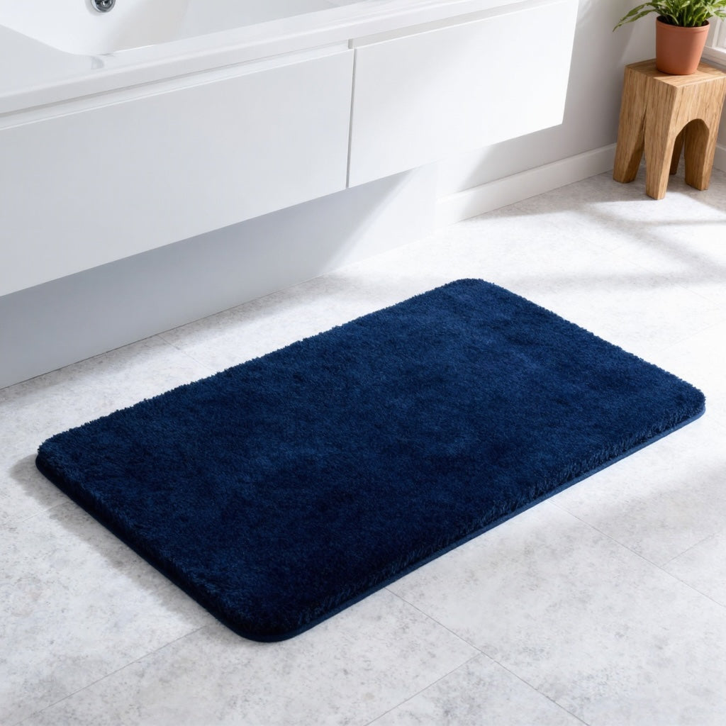 Ultramjuk badrumsmatta i mikrofiber — halkfri, mycket absorberande, maskintvättbar