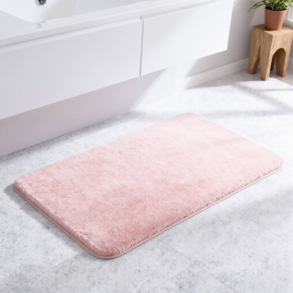 Ultramjuk badrumsmatta i mikrofiber — halkfri, mycket absorberande, maskintvättbar