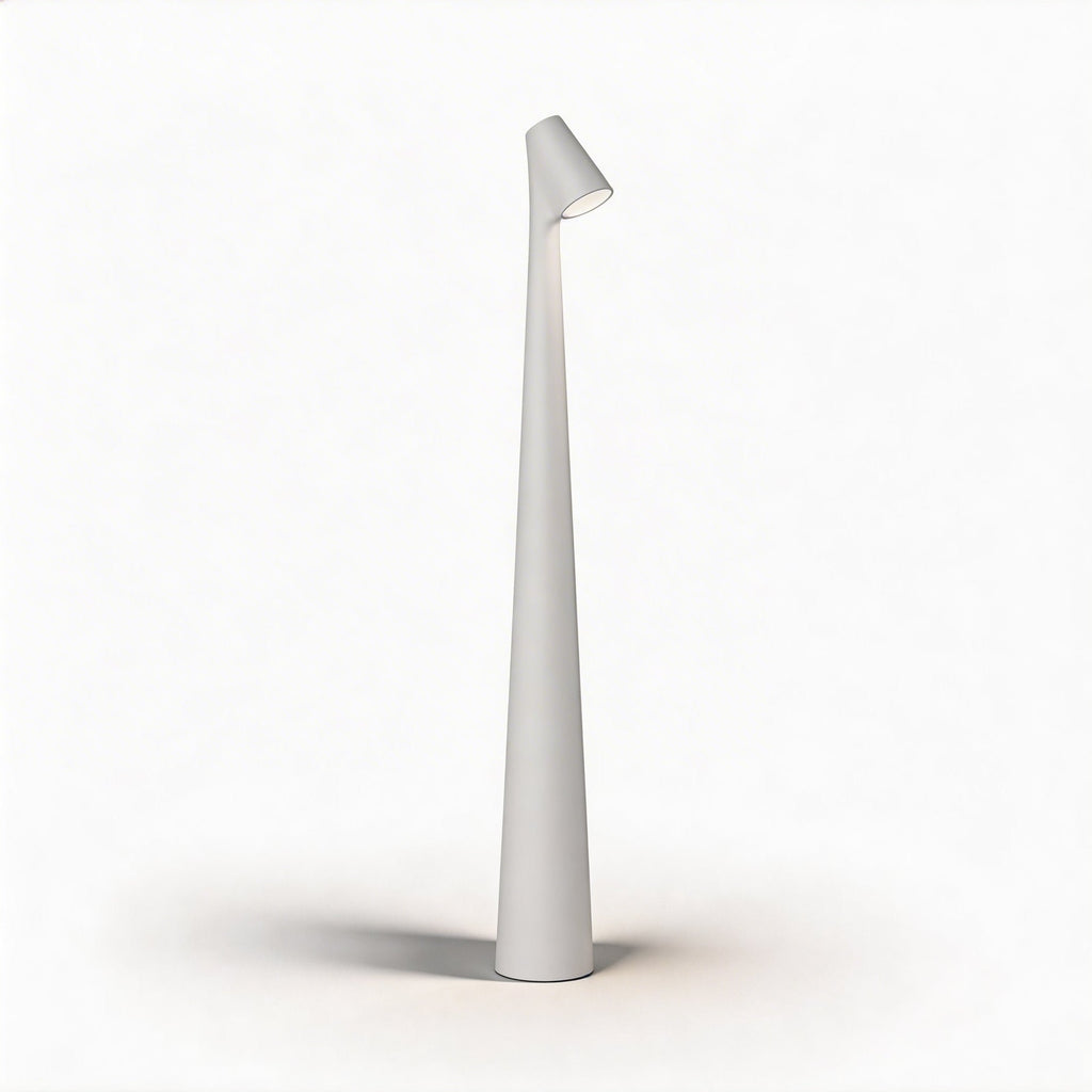 Modern, kúp alakú asztali lámpa — fényerőszabályozható és állítható LED, fém, USB-ről tölthető, vezeték nélküli