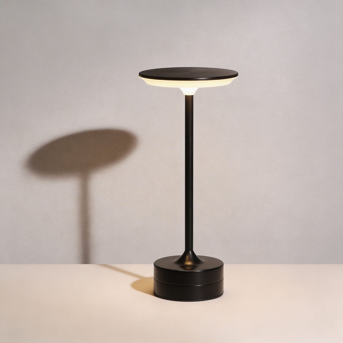 Cordless LED Table Lamp — USB Rechargeable, Adjustable Brightness, Metal Acrylic Shell