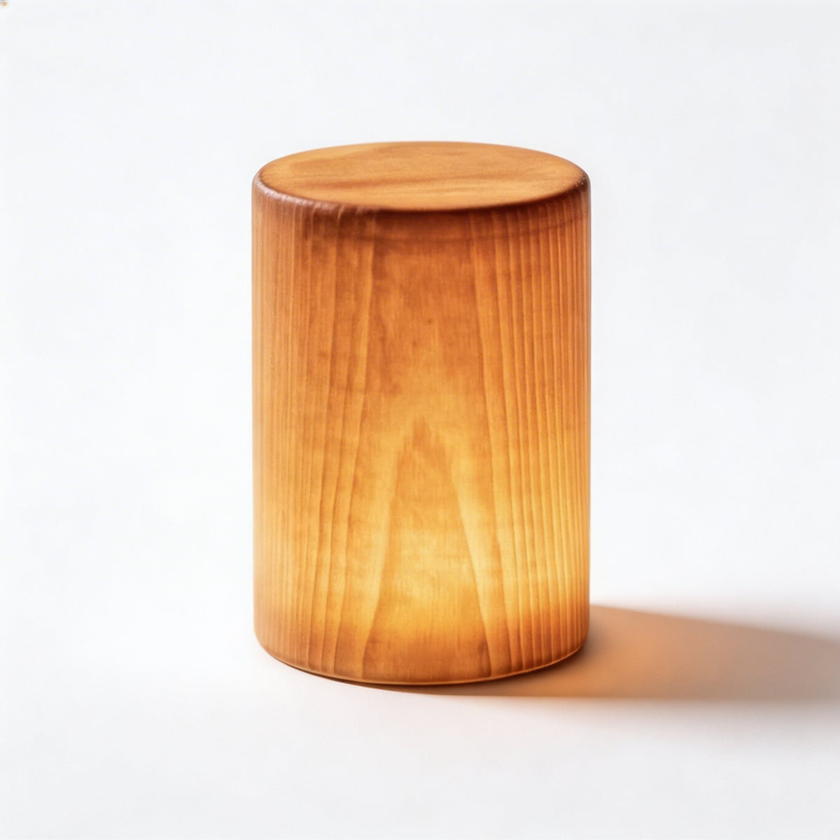 Sladdlös uppladdningsbar bordslampa i trädesign med touchkontroll, LED-belysning med 3 ljusstyrkenivåer, modern minimalistisk