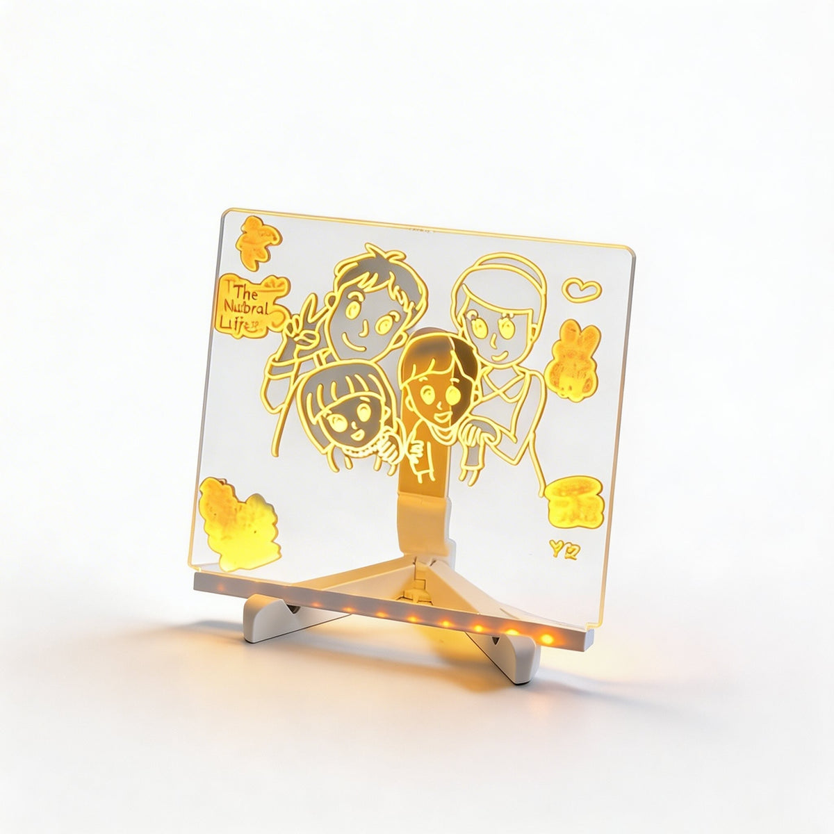 Modern LED-bordslampa – livfull skrivbar meddelandetavla