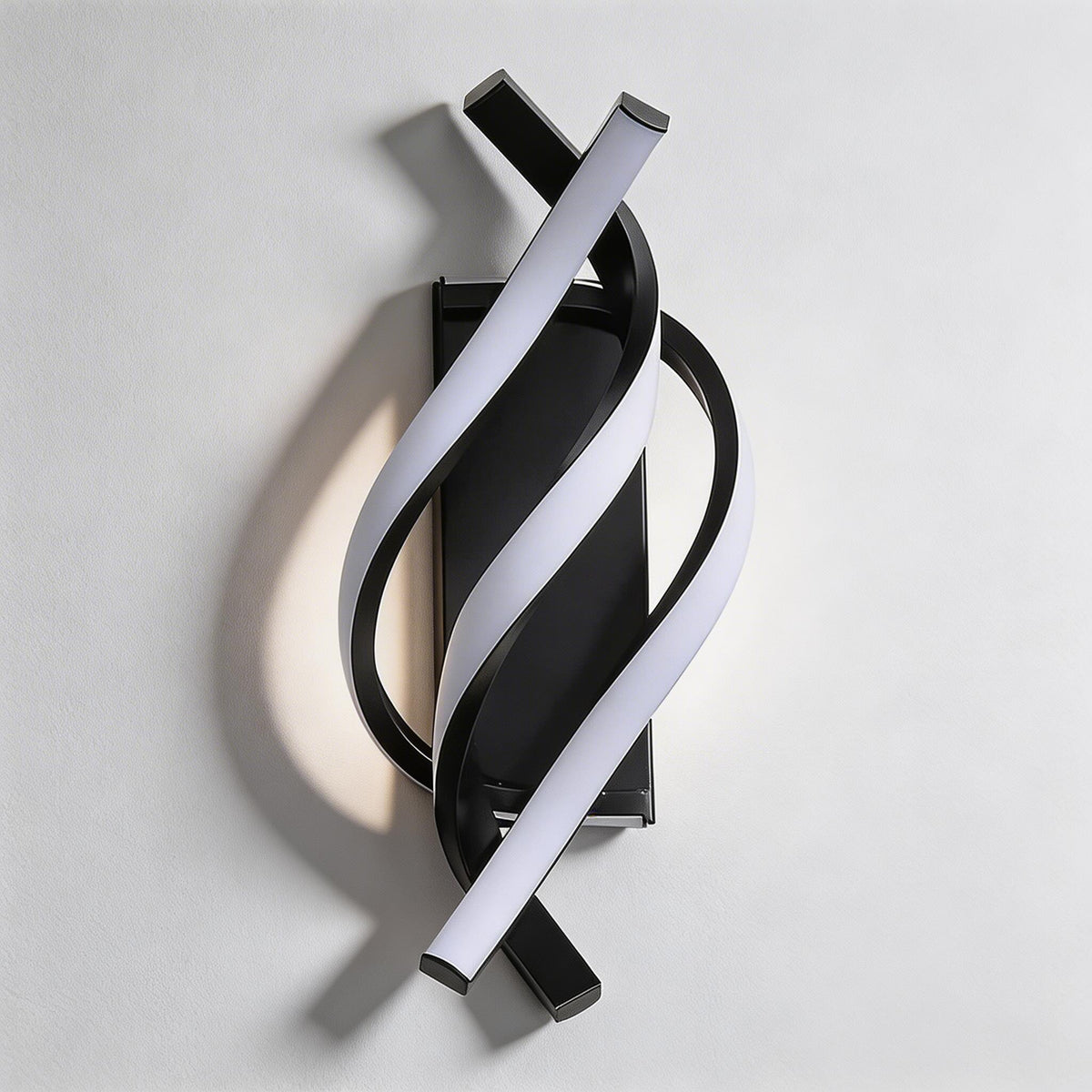 Moderne spiralformet LED-væglampe i metal — justerbar farvetemperatur, 22W 1540LM