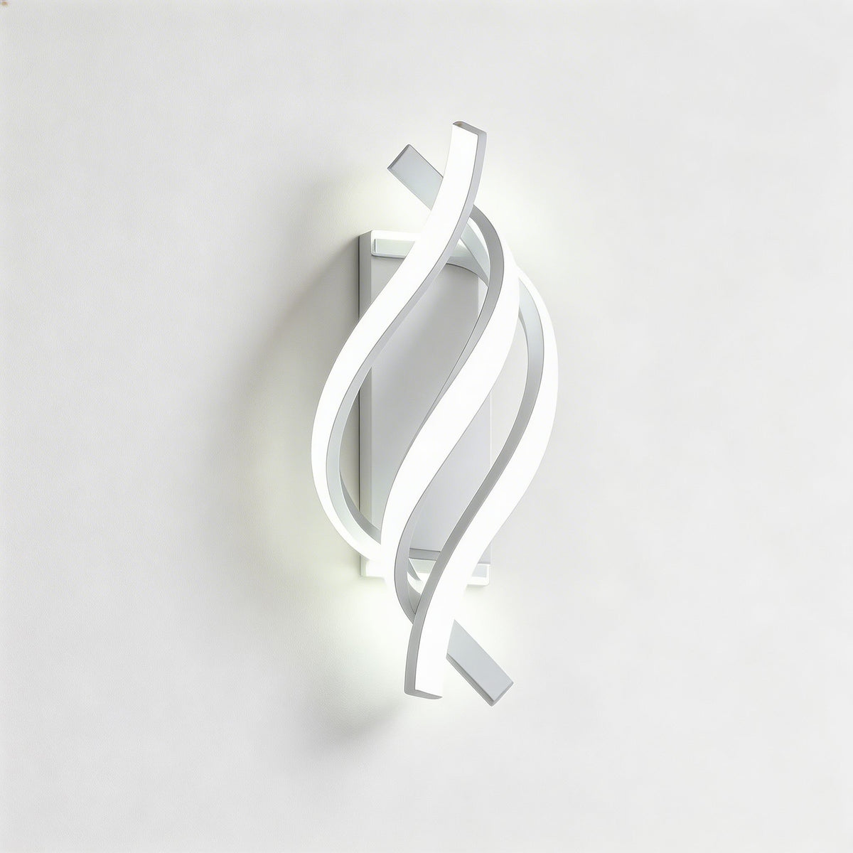 Moderne spiralformet LED-væglampe i metal — justerbar farvetemperatur, 22W 1540LM