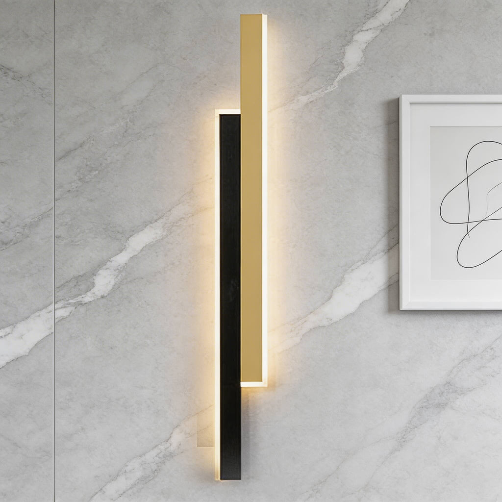 Modern LED Wall Sconce — Iron Frame, Acrylic Shade, Dimmable, Adjustable Length