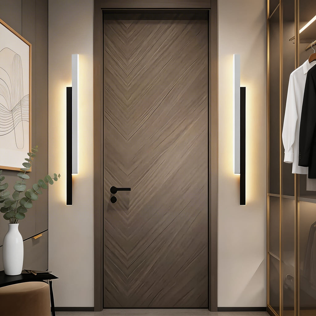 Modern LED Wall Sconce — Iron Frame, Acrylic Shade, Dimmable, Adjustable Length