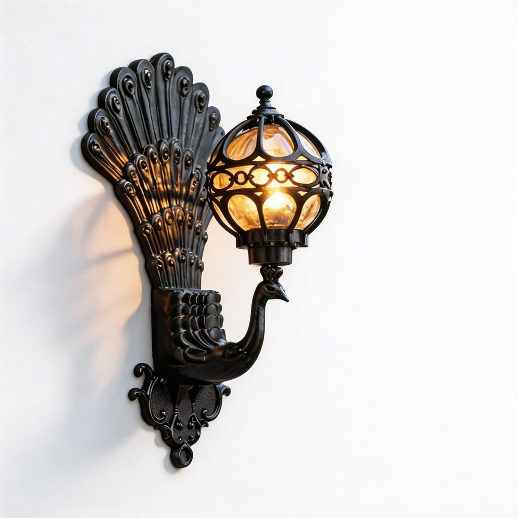 Modern Outdoor Wall Lantern — IP55 Waterproof, 20W E26 Compatible, Aluminum Frame, Glass Shade