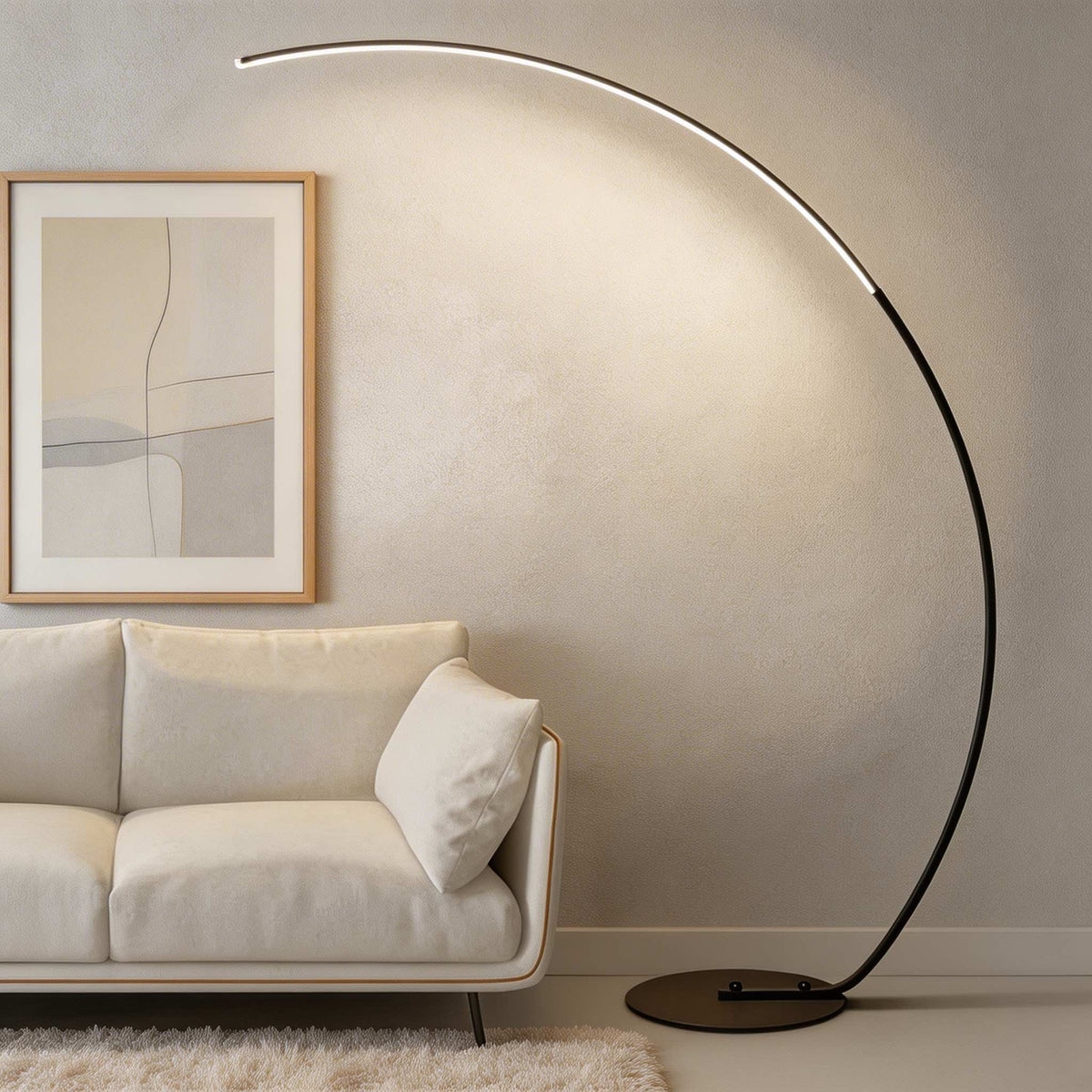 Modern Adjustable Metal Floor Lamp — Extendable Pole Design