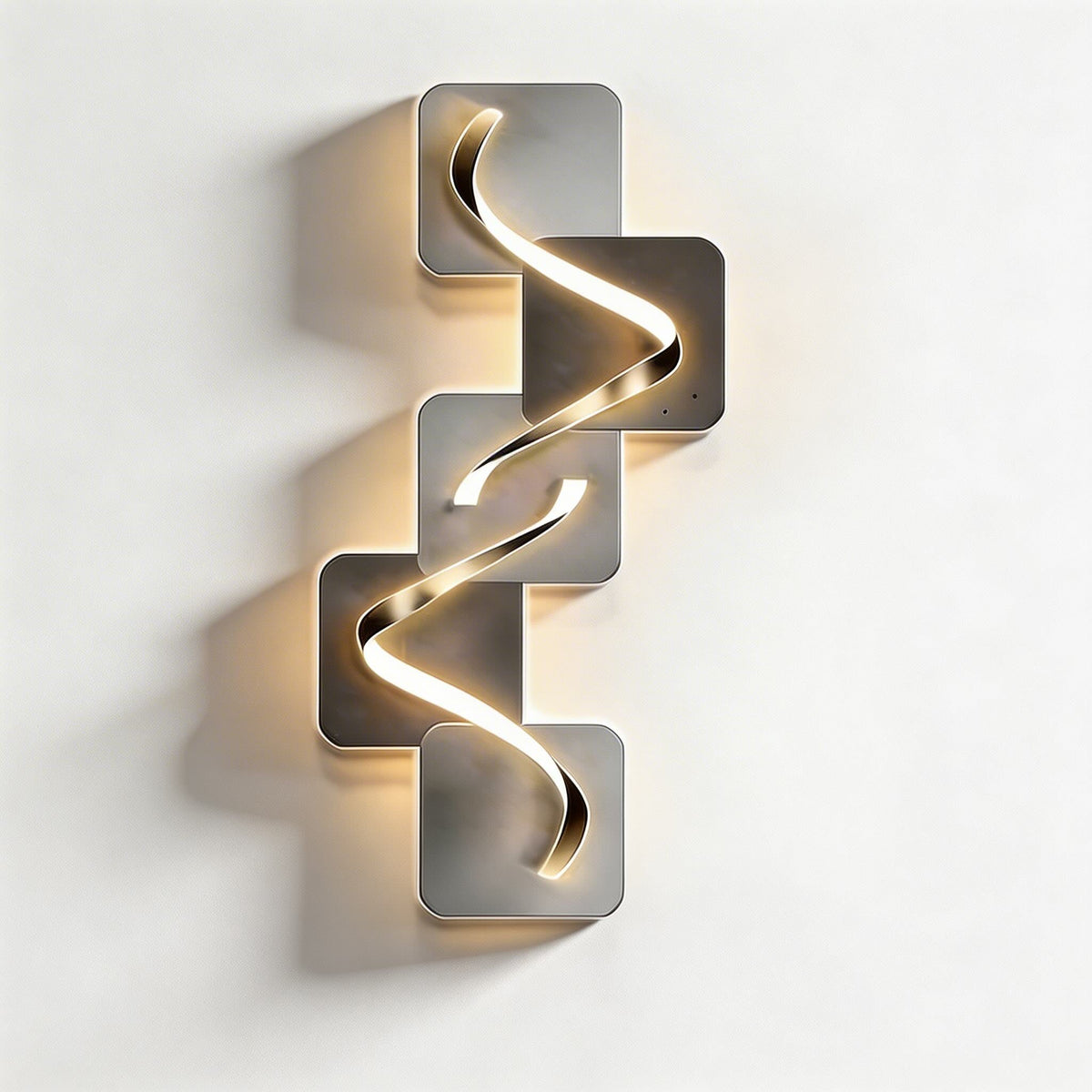 Wall Mounted Modern Geometric LED Wall Light — MDF Base Plate
