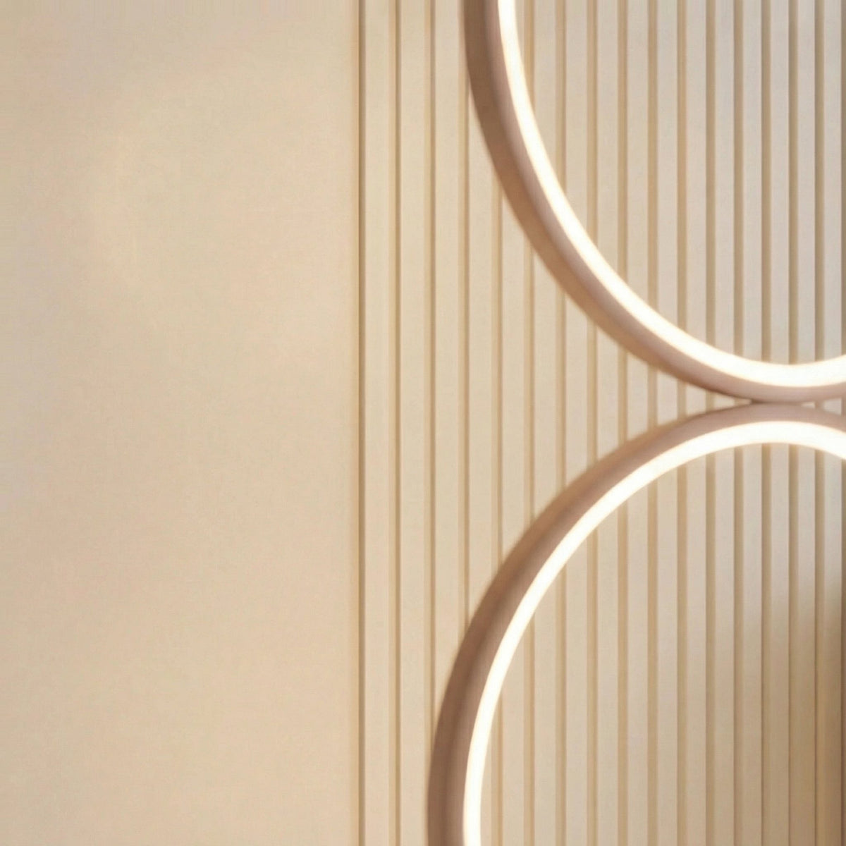 Adjustable Height LED Floor Lamp — Iron and PVC Frame, Circle Design, Ambient Lighting