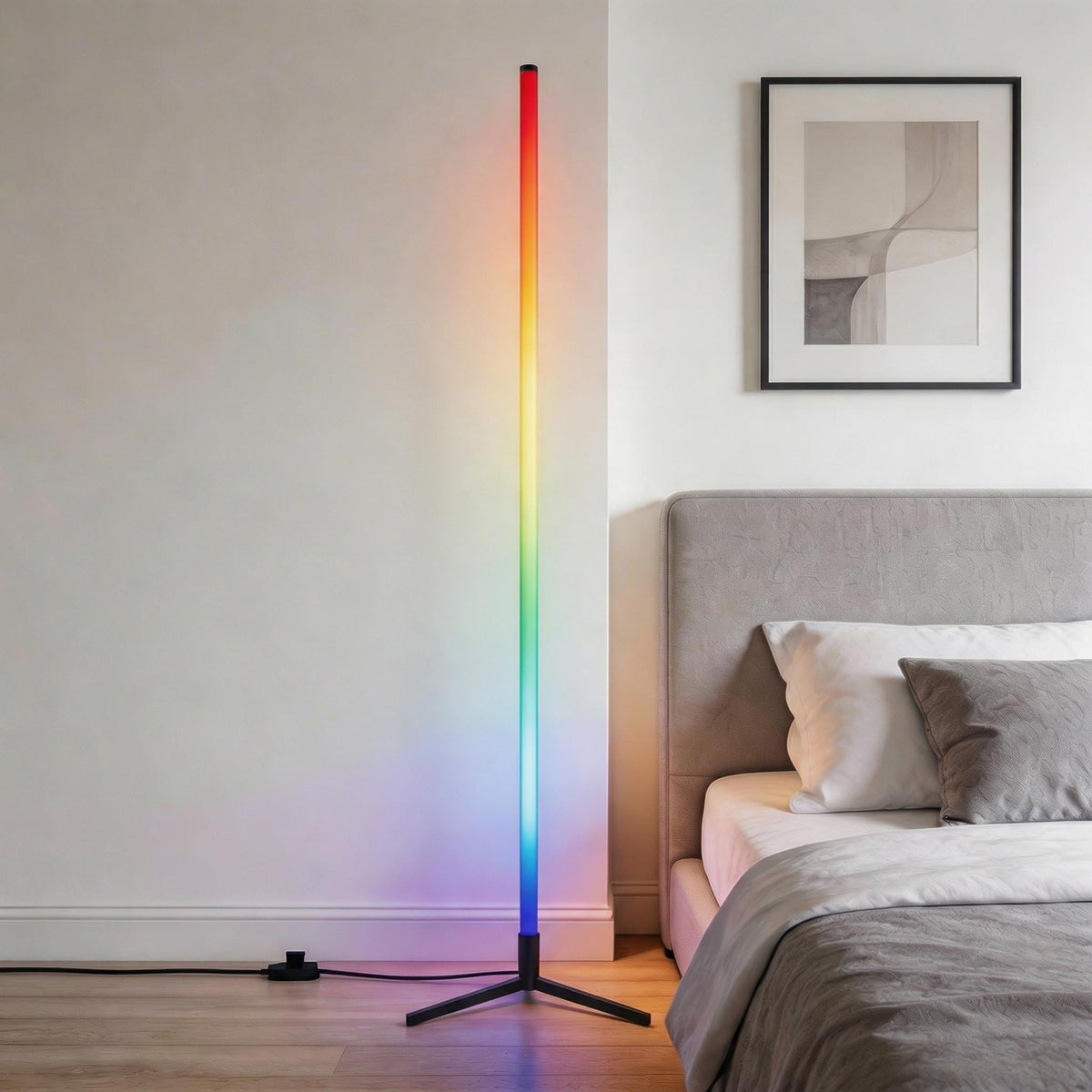 Adjustable Metal Floor Lamp — Smart Control, 16 Million Colors, LED Lighting